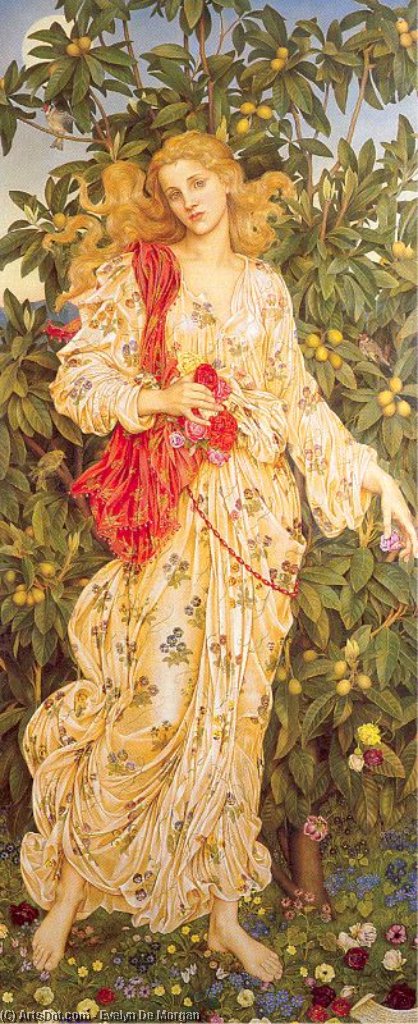 WikiOO.org - Encyclopedia of Fine Arts - Maľba, Artwork Evelyn (Pickering) De Morgan - Flora
