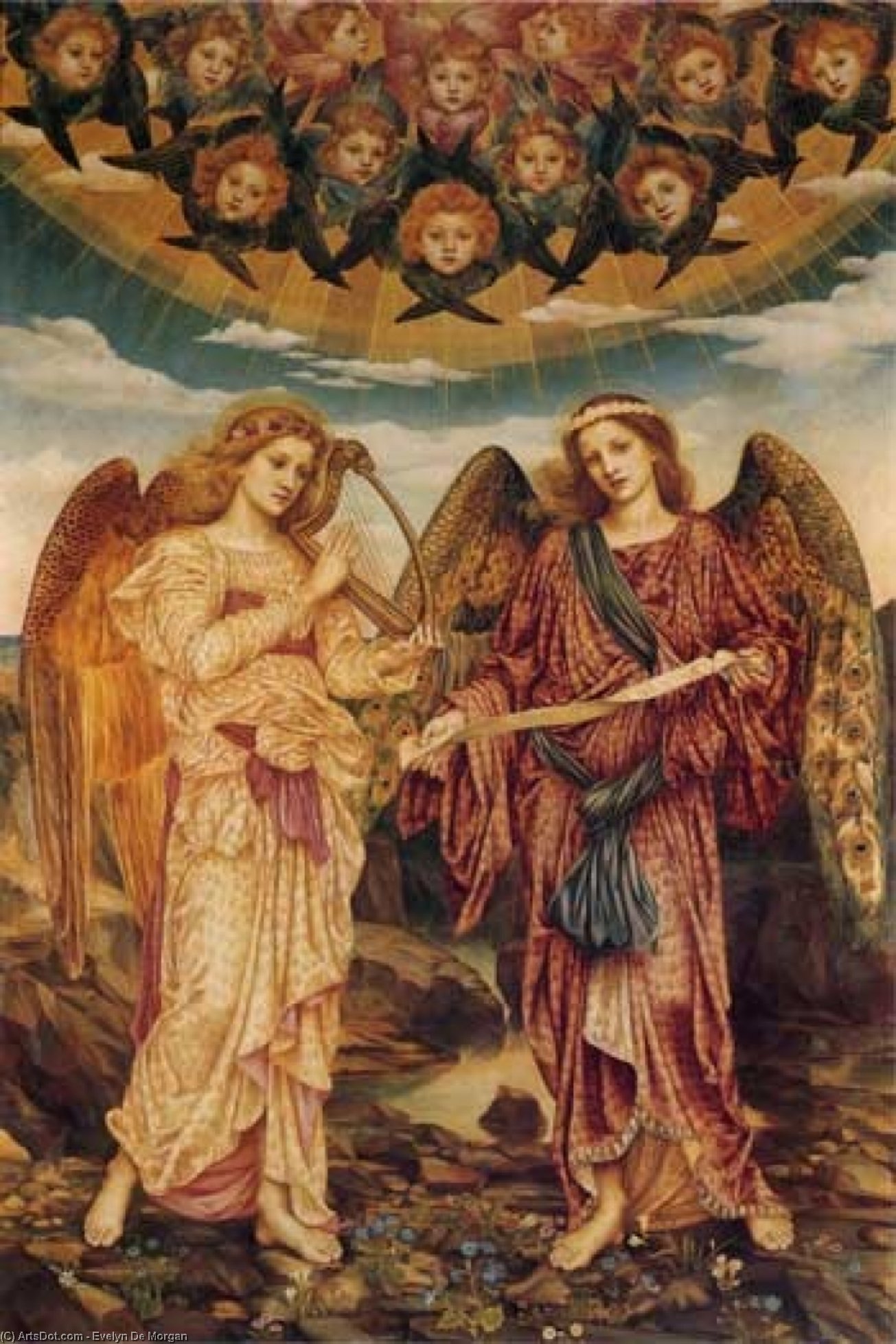 Wikioo.org – L'Enciclopedia delle Belle Arti - Pittura, Opere di Evelyn (Pickering) De Morgan - gloria in excelsis
