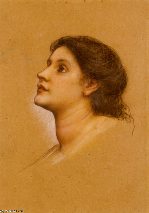 WikiOO.org - Encyclopedia of Fine Arts - Maleri, Artwork Evelyn (Pickering) De Morgan - Head of a Young Girl