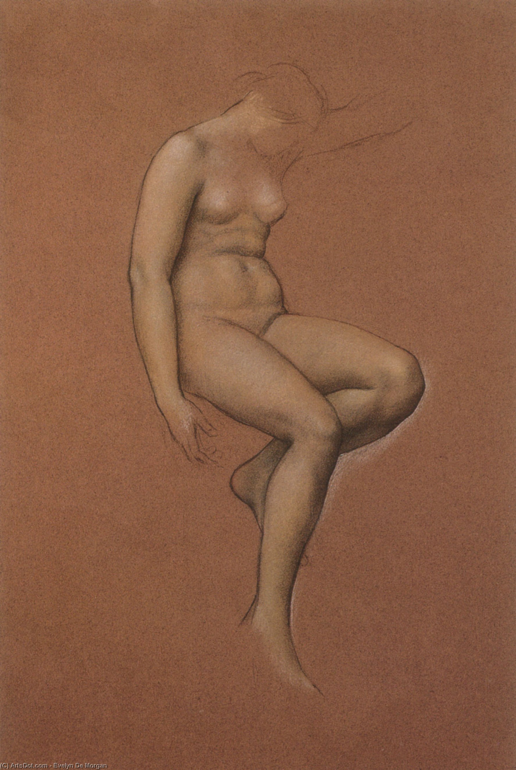 WikiOO.org - Encyclopedia of Fine Arts - Malba, Artwork Evelyn (Pickering) De Morgan - Study for In Memoriam