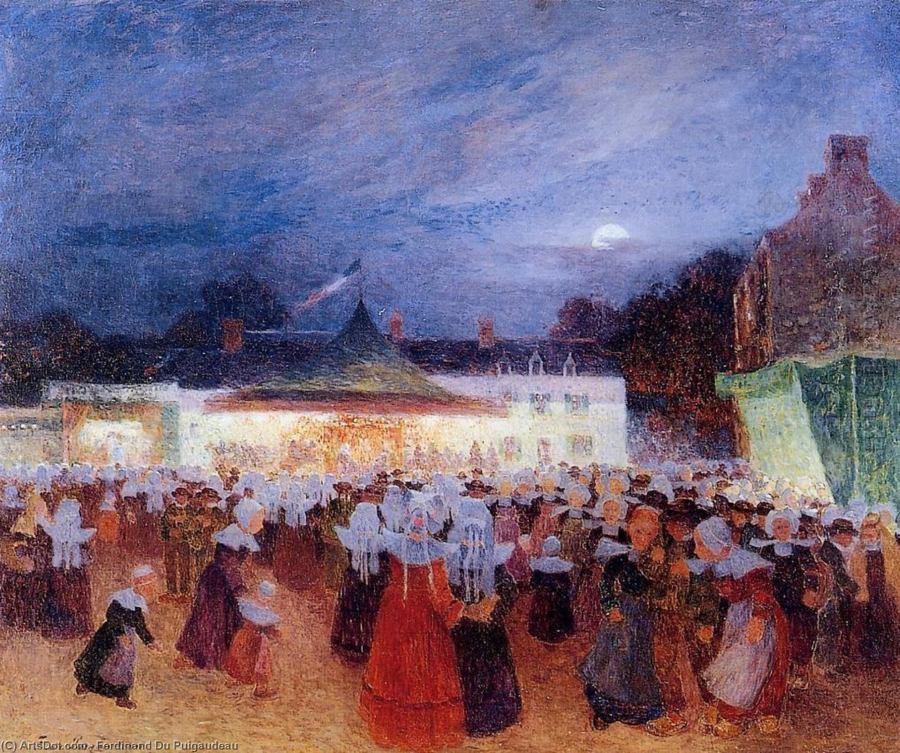 Wikioo.org - The Encyclopedia of Fine Arts - Painting, Artwork by Ferdinand Du Puigaudeau - Carnival at Night