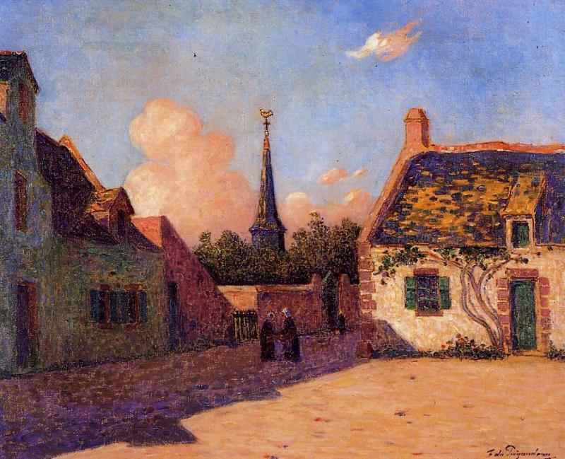 Wikioo.org - The Encyclopedia of Fine Arts - Painting, Artwork by Ferdinand Du Puigaudeau - Village Plaza