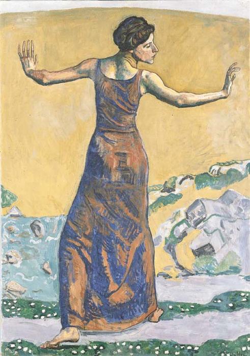 WikiOO.org - Enciclopédia das Belas Artes - Pintura, Arte por Ferdinand Hodler - Happy woman