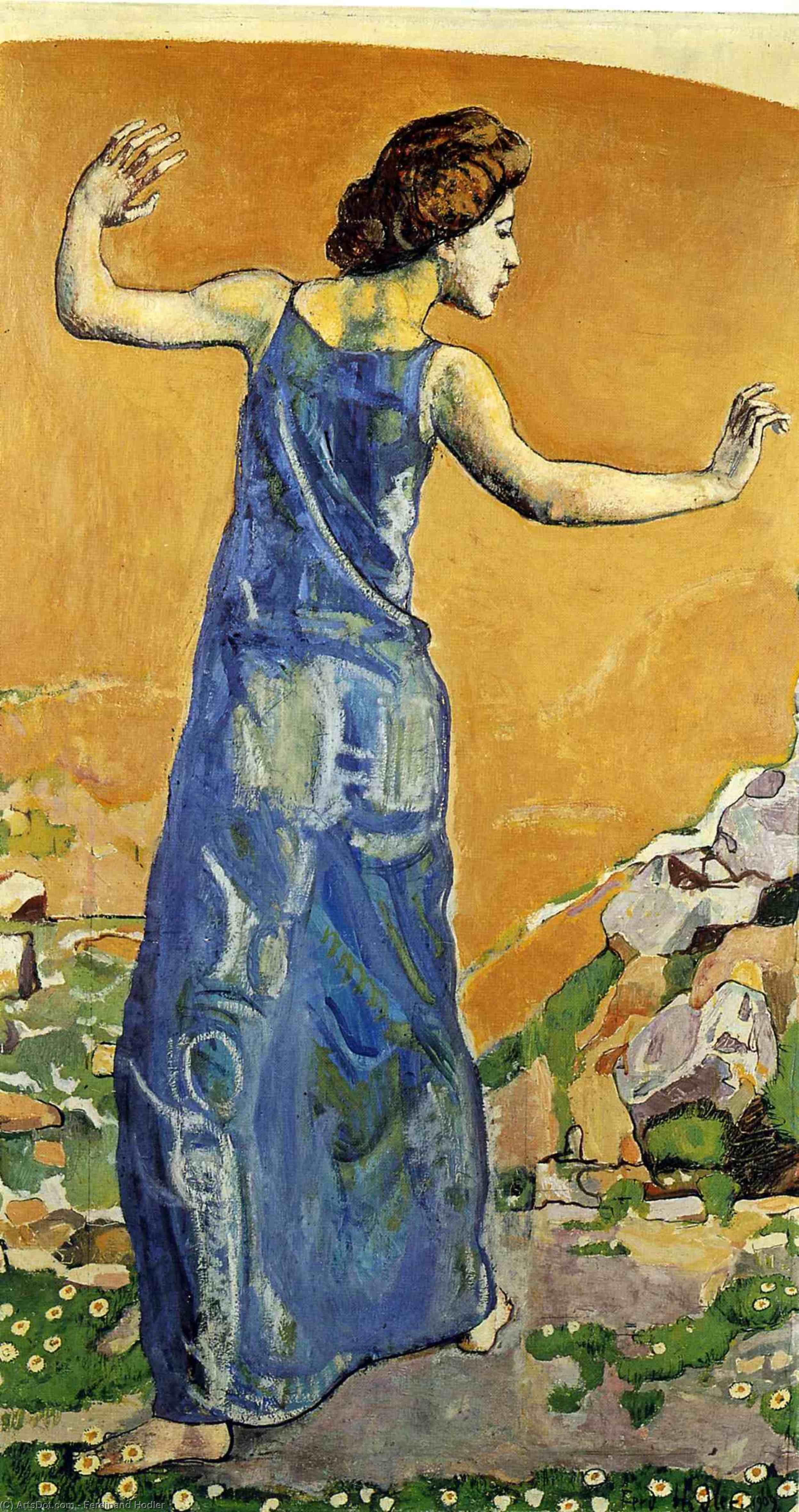 Wikioo.org – L'Enciclopedia delle Belle Arti - Pittura, Opere di Ferdinand Hodler - Donna gioiosa