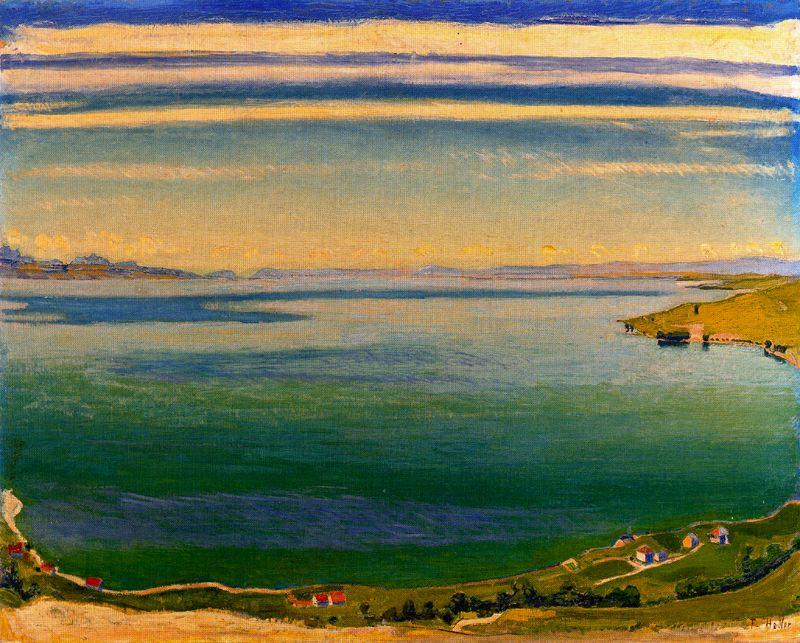 Wikioo.org - The Encyclopedia of Fine Arts - Painting, Artwork by Ferdinand Hodler - Lake Geneva seen from Chexbres