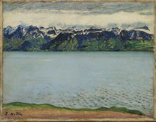 Wikioo.org - สารานุกรมวิจิตรศิลป์ - จิตรกรรม Ferdinand Hodler - Landscape at Genfersee