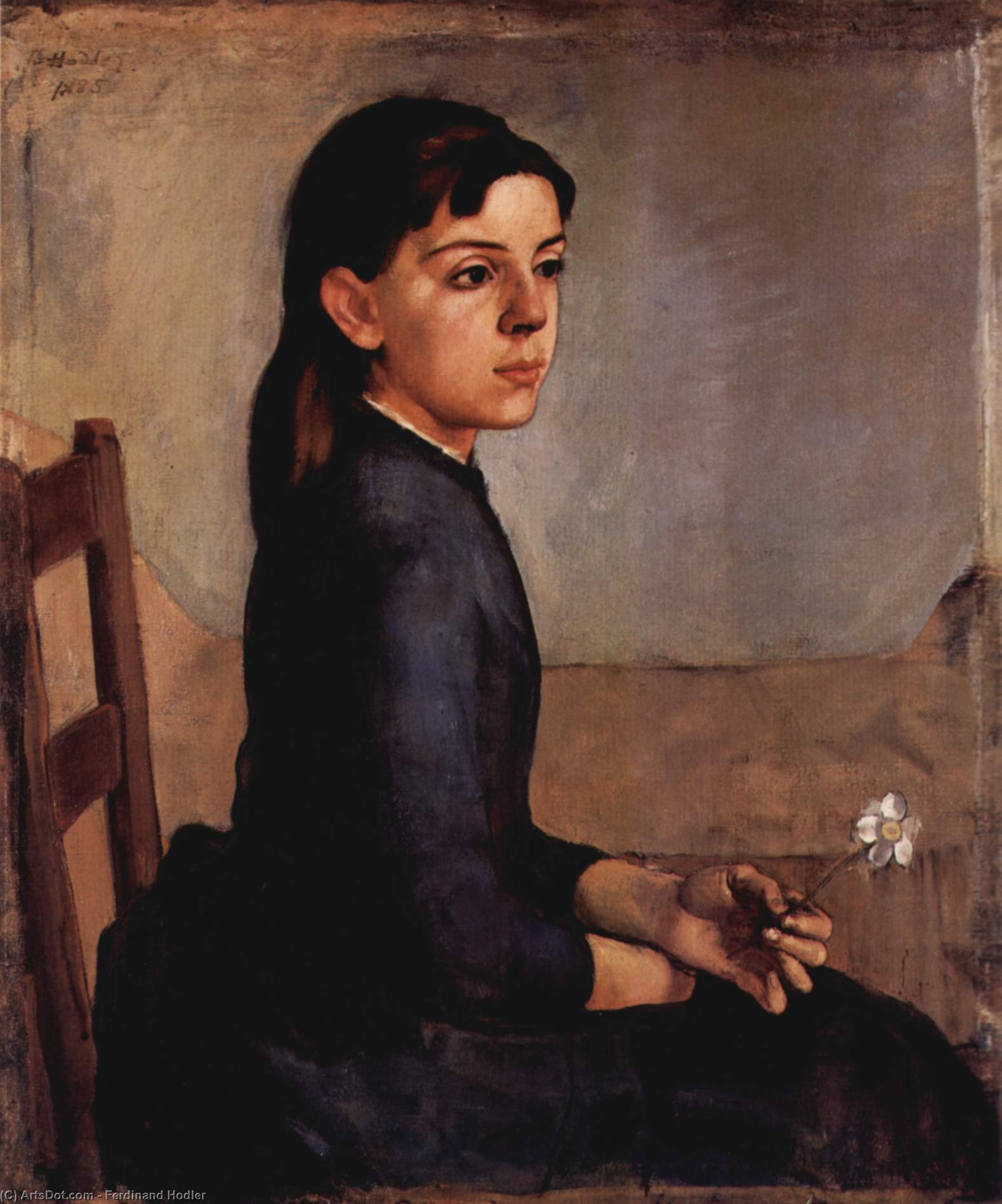 Wikioo.org - The Encyclopedia of Fine Arts - Painting, Artwork by Ferdinand Hodler - Portrait of Louise Delphine Duchosal