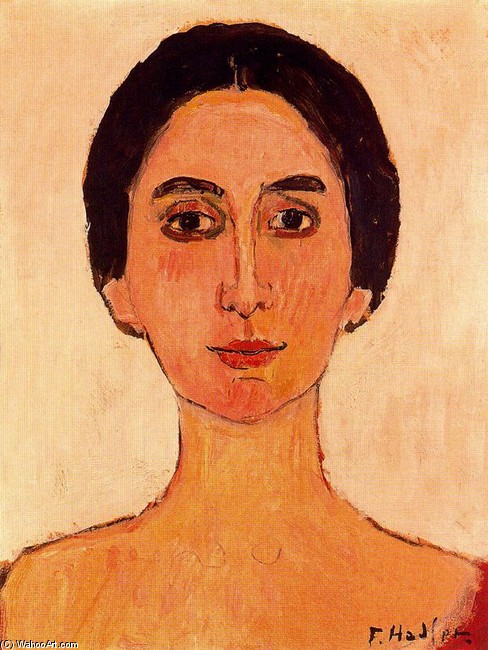 WikiOO.org - Enciklopedija dailės - Tapyba, meno kuriniai Ferdinand Hodler - Portrait of Valentine Gode-Darel