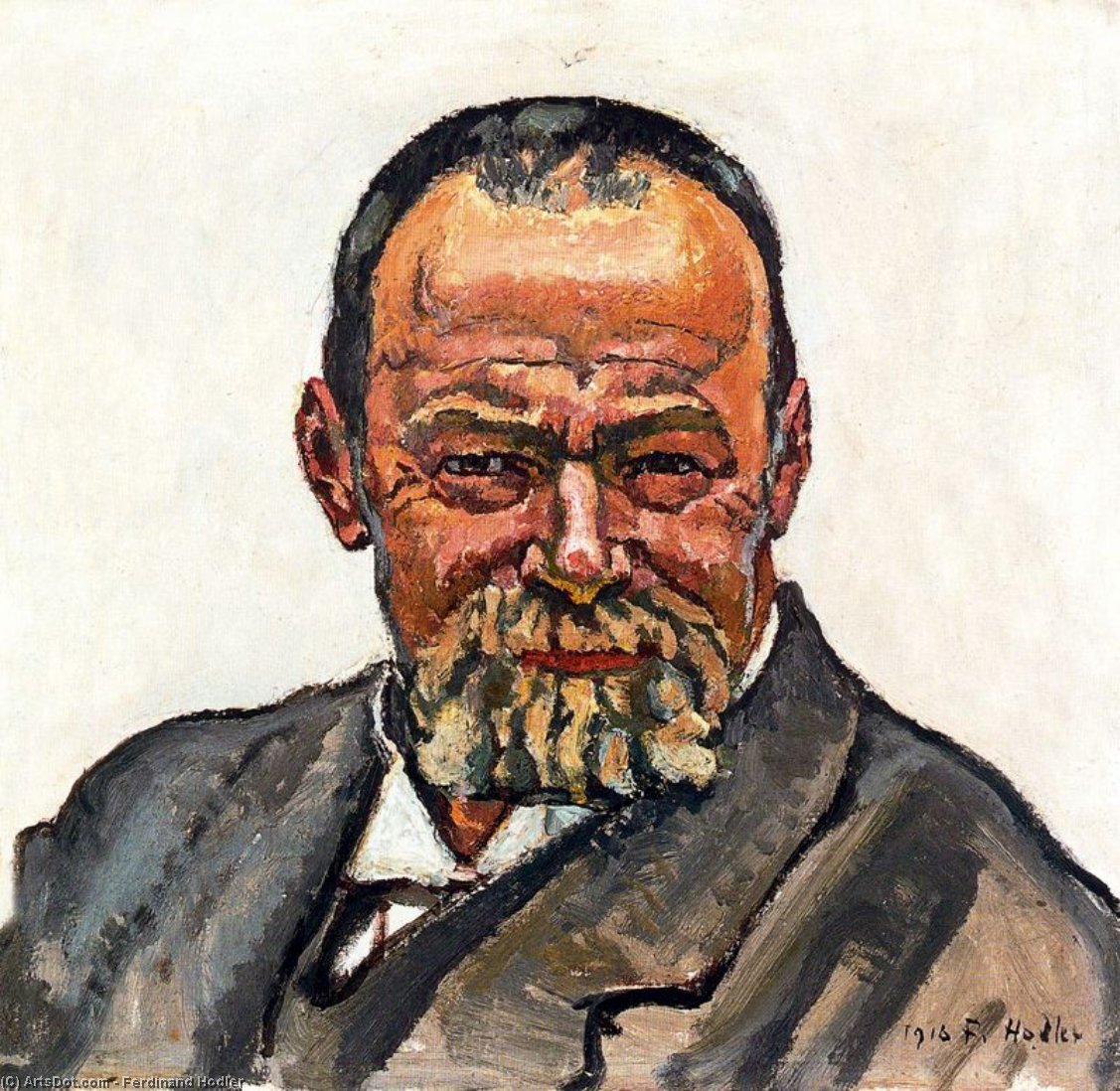 WikiOO.org - Enciclopédia das Belas Artes - Pintura, Arte por Ferdinand Hodler - Self-portrait 2