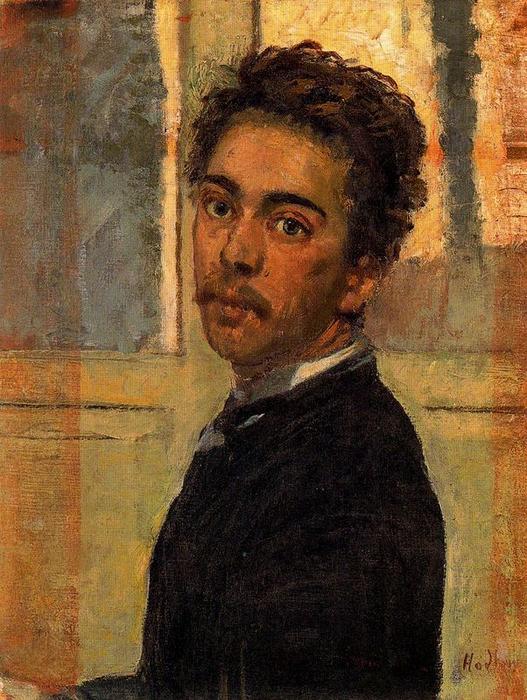 WikiOO.org - Güzel Sanatlar Ansiklopedisi - Resim, Resimler Ferdinand Hodler - Self-portrait at the age of twenty-five