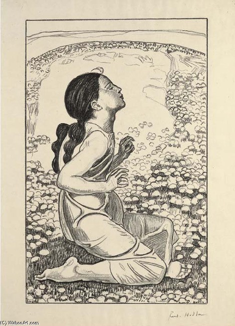 Wikioo.org – La Enciclopedia de las Bellas Artes - Pintura, Obras de arte de Ferdinand Hodler - Primavera 1