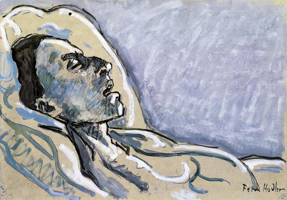 Wikioo.org - The Encyclopedia of Fine Arts - Painting, Artwork by Ferdinand Hodler - The Dying Valentine Gode-Darel
