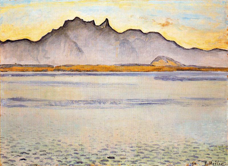 Wikioo.org - The Encyclopedia of Fine Arts - Painting, Artwork by Ferdinand Hodler - The Mountains of Stockborn