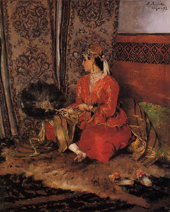 Wikioo.org - The Encyclopedia of Fine Arts - Painting, Artwork by Ferdinand Victor Léon Roybet - The Algerian Beauty