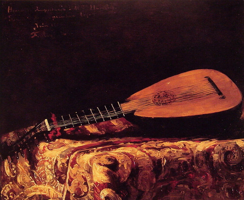 Wikioo.org - The Encyclopedia of Fine Arts - Painting, Artwork by Ferdinand Victor Léon Roybet - The Mandolin