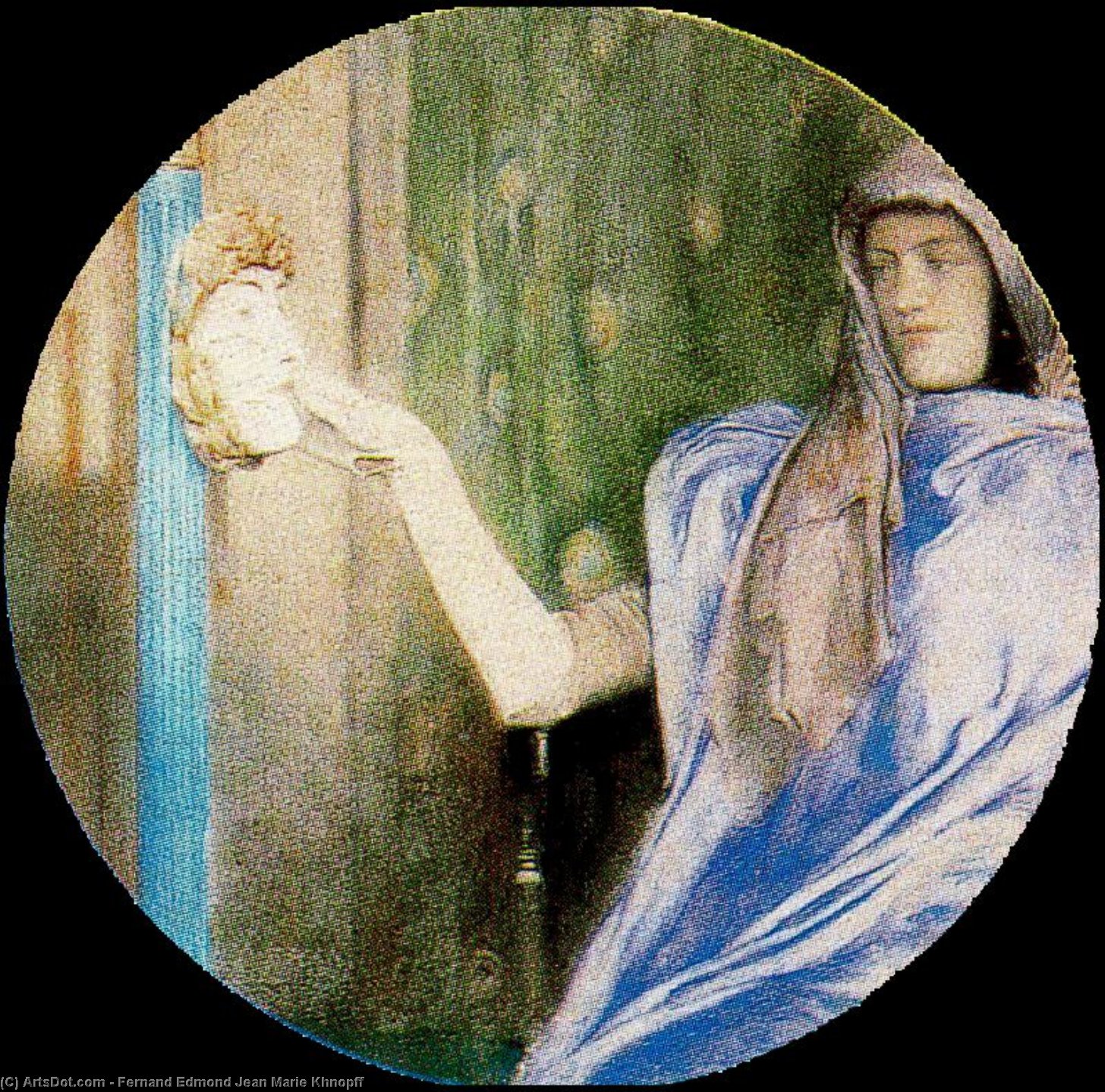 Wikioo.org – L'Encyclopédie des Beaux Arts - Peinture, Oeuvre de Fernand Edmond Jean Marie Khnopff - le secret
