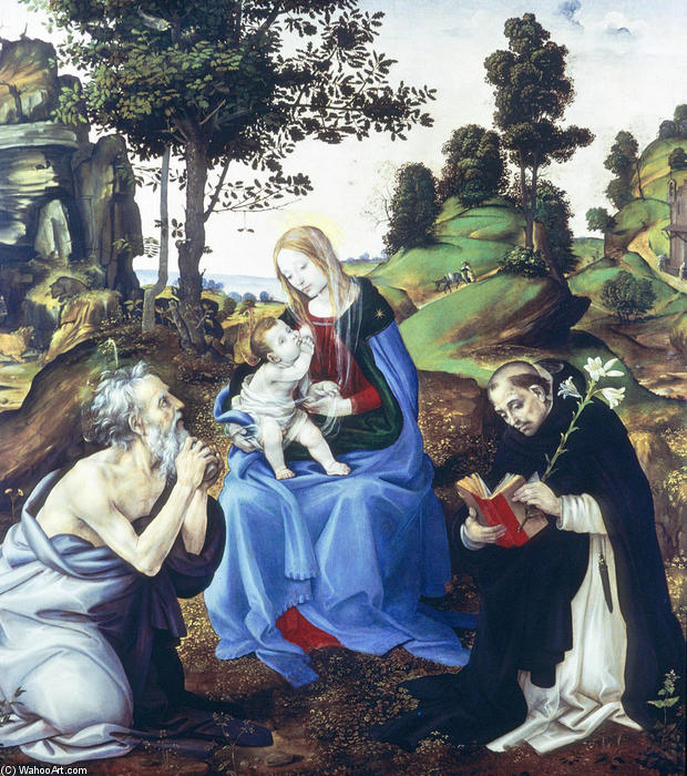 Wikioo.org - The Encyclopedia of Fine Arts - Painting, Artwork by Filippino Lippi - Holy Family