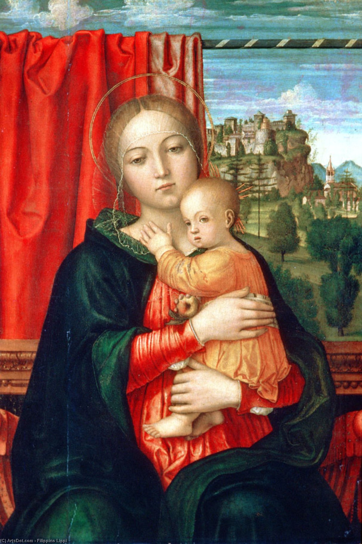 Wikioo.org - The Encyclopedia of Fine Arts - Painting, Artwork by Filippino Lippi - Virgin and Child