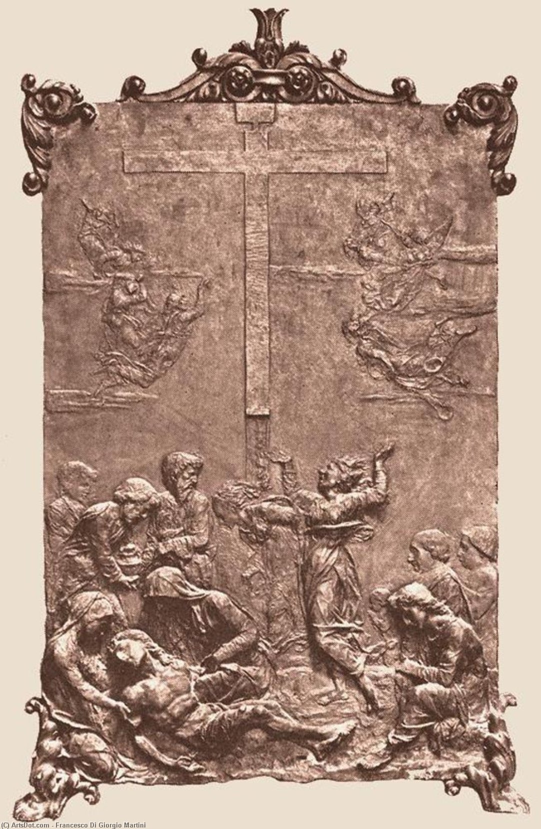 WikiOO.org - Encyclopedia of Fine Arts - Lukisan, Artwork Francesco Di Giorgio Martini - Deposition from the Cross