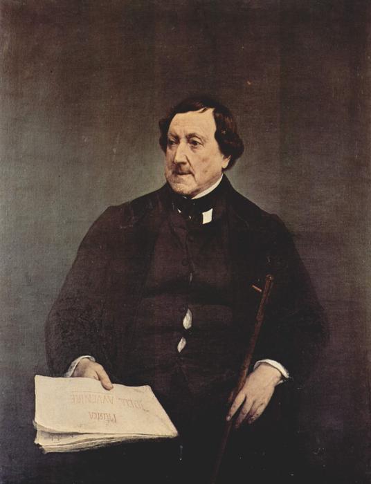 Wikioo.org - The Encyclopedia of Fine Arts - Painting, Artwork by Francesco Hayez - Portrait of Gioacchino Rossini