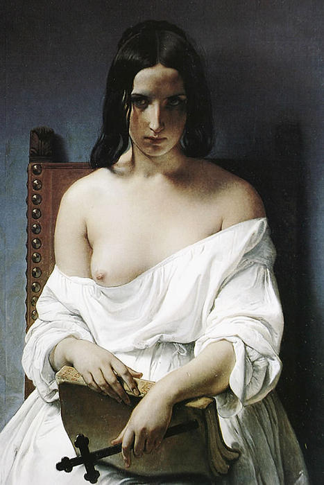 WikiOO.org - Encyclopedia of Fine Arts - Maľba, Artwork Francesco Hayez - The meditation