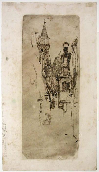 WikiOO.org - Encyclopedia of Fine Arts - Lukisan, Artwork Frank Duveneck - A Narrow Street
