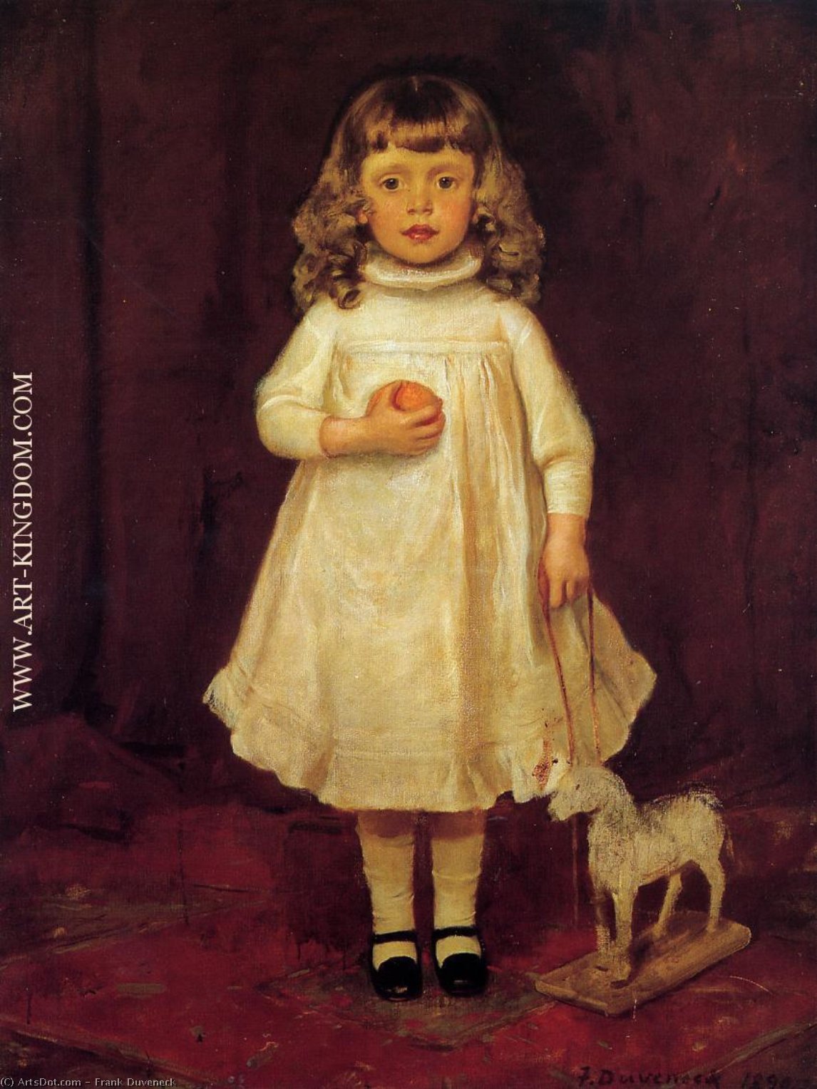 Wikioo.org – La Enciclopedia de las Bellas Artes - Pintura, Obras de arte de Frank Duveneck - F . Segundo . Duveneck como un niño