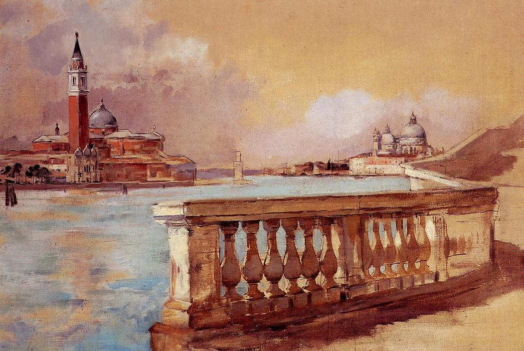 WikiOO.org – 美術百科全書 - 繪畫，作品 Frank Duveneck -  大 运河 在 威尼斯