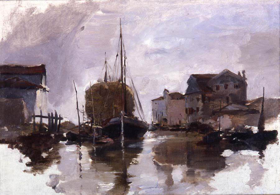 Wikioo.org - The Encyclopedia of Fine Arts - Painting, Artwork by Frank Duveneck - Harbour Chioggia