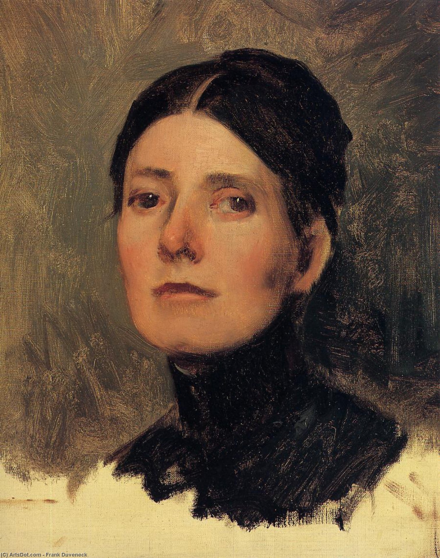 Wikioo.org – La Enciclopedia de las Bellas Artes - Pintura, Obras de arte de Frank Duveneck - retrato de elizabeth Boott