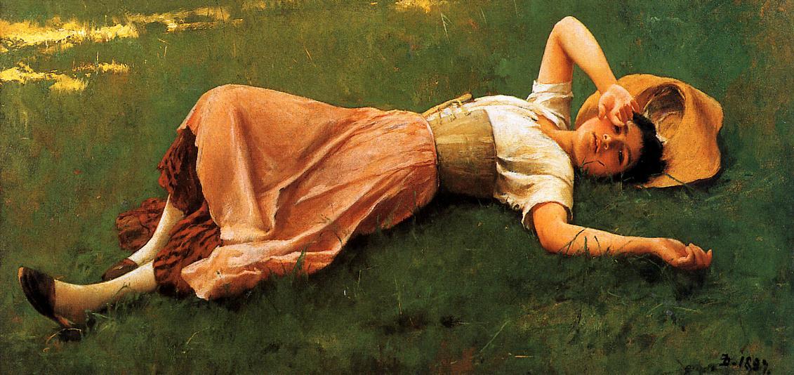 Wikioo.org - The Encyclopedia of Fine Arts - Painting, Artwork by Frank Duveneck - Siesta, Number Two