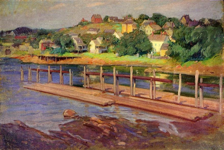 Wikioo.org - The Encyclopedia of Fine Arts - Painting, Artwork by Frank Duveneck - Small Boat Landing