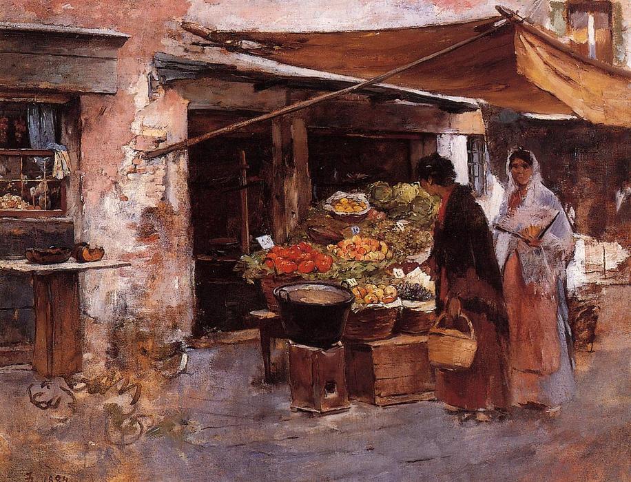Wikioo.org - The Encyclopedia of Fine Arts - Painting, Artwork by Frank Duveneck - Venetian Fruit Market