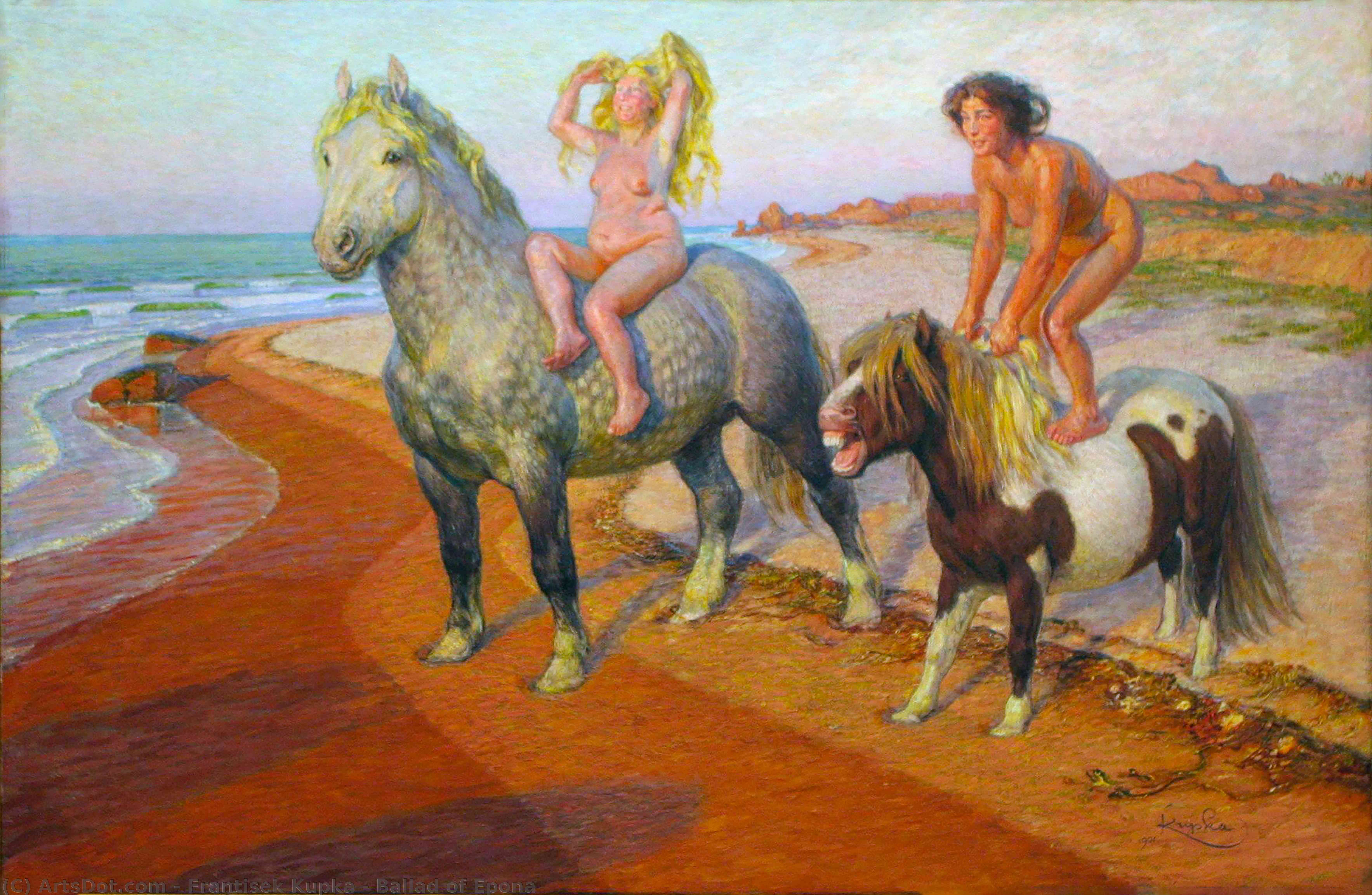 Wikioo.org – La Enciclopedia de las Bellas Artes - Pintura, Obras de arte de Frantisek Kupka - Balada de Epona