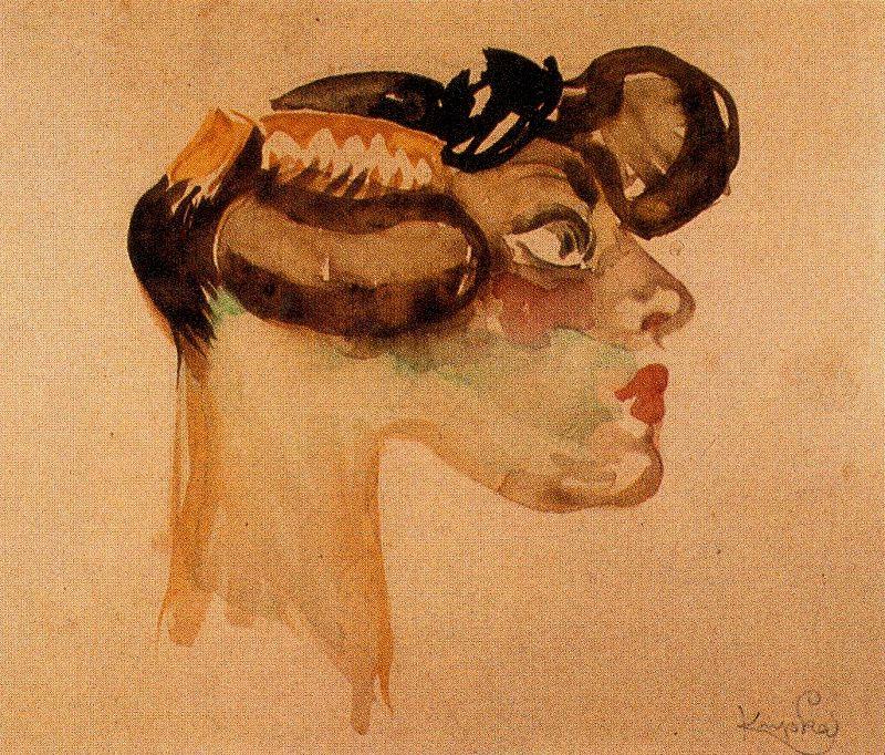 Wikioo.org - The Encyclopedia of Fine Arts - Painting, Artwork by Frantisek Kupka - Head of a slut