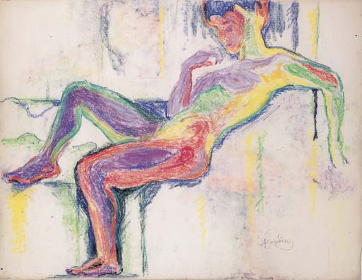 WikiOO.org - Enciclopédia das Belas Artes - Pintura, Arte por Frantisek Kupka - Reclining nude