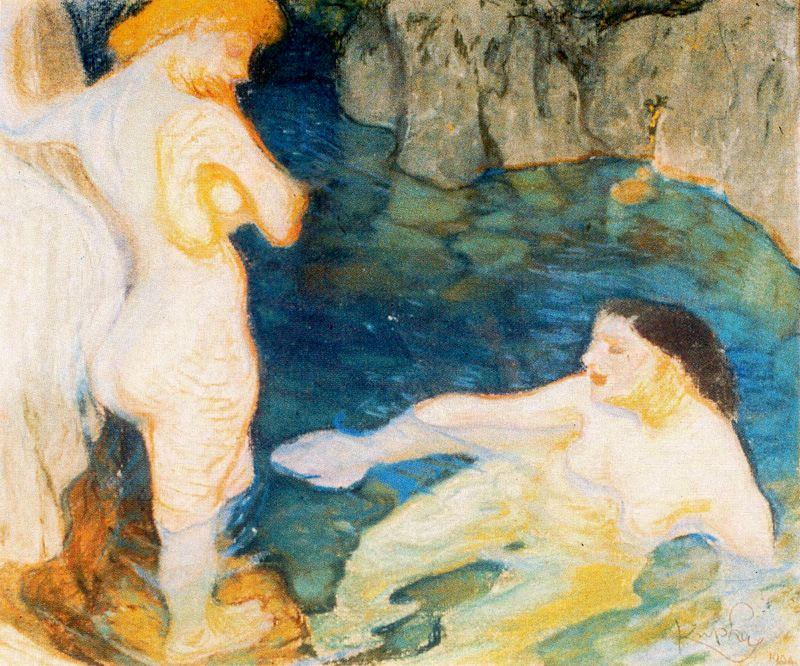 Wikioo.org - The Encyclopedia of Fine Arts - Painting, Artwork by Frantisek Kupka - Tho bathers
