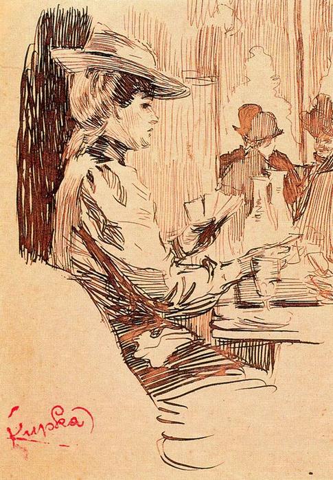 Wikioo.org - สารานุกรมวิจิตรศิลป์ - จิตรกรรม Frantisek Kupka - Women in the tavern
