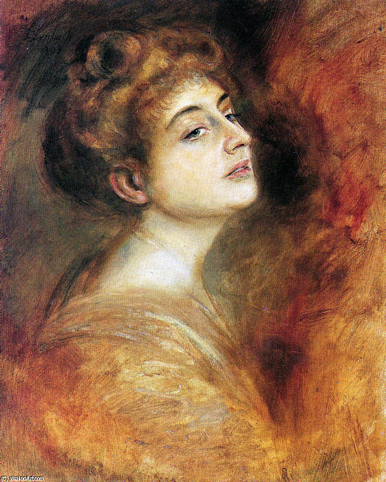 WikiOO.org - Енциклопедия за изящни изкуства - Живопис, Произведения на изкуството Franz Seraph Von Lenbach - Lily Merk