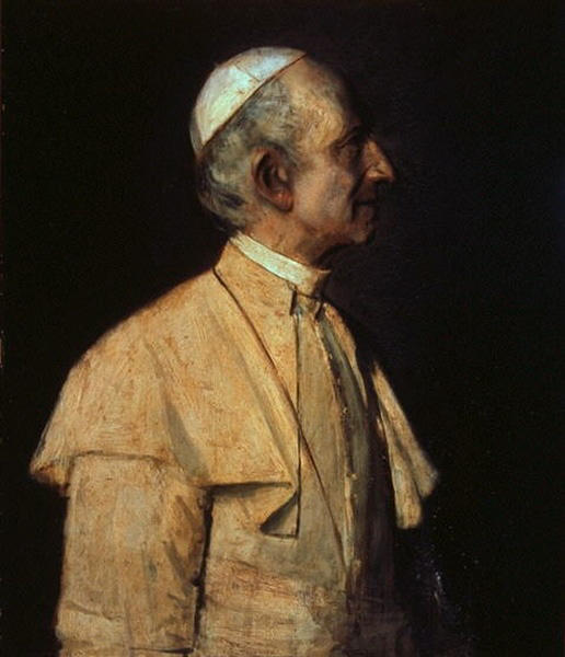 Wikioo.org - The Encyclopedia of Fine Arts - Painting, Artwork by Franz Seraph Von Lenbach - Pope Leo XIII