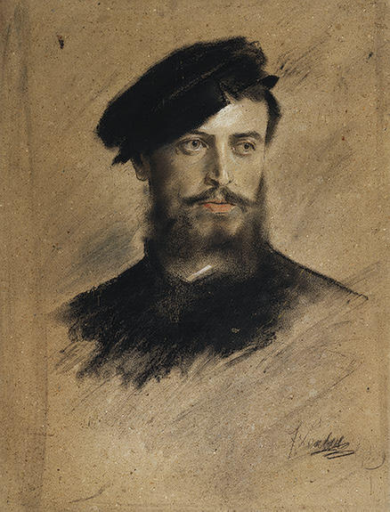 WikiOO.org – 美術百科全書 - 繪畫，作品 Franz Seraph Von Lenbach - 一个人的肖像