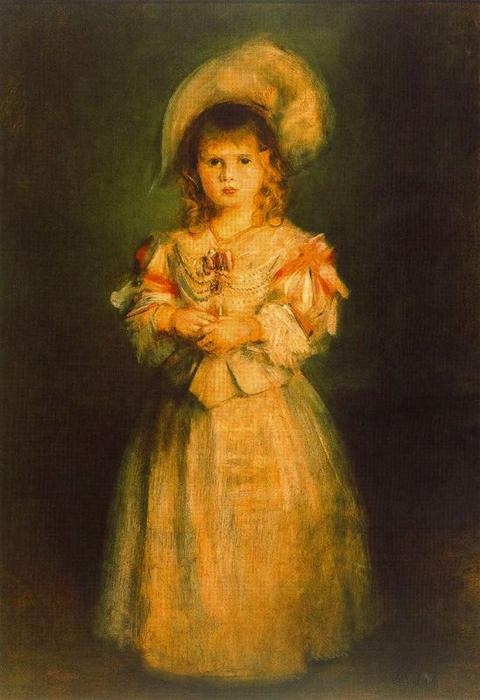WikiOO.org - Encyclopedia of Fine Arts - Maalaus, taideteos Franz Seraph Von Lenbach - Portrait of Peggy Guggenheim