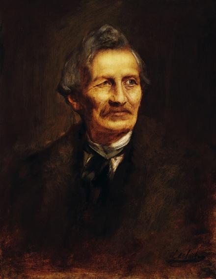 Wikioo.org - The Encyclopedia of Fine Arts - Painting, Artwork by Franz Seraph Von Lenbach - Portrait of the Architect Gottfried Semper