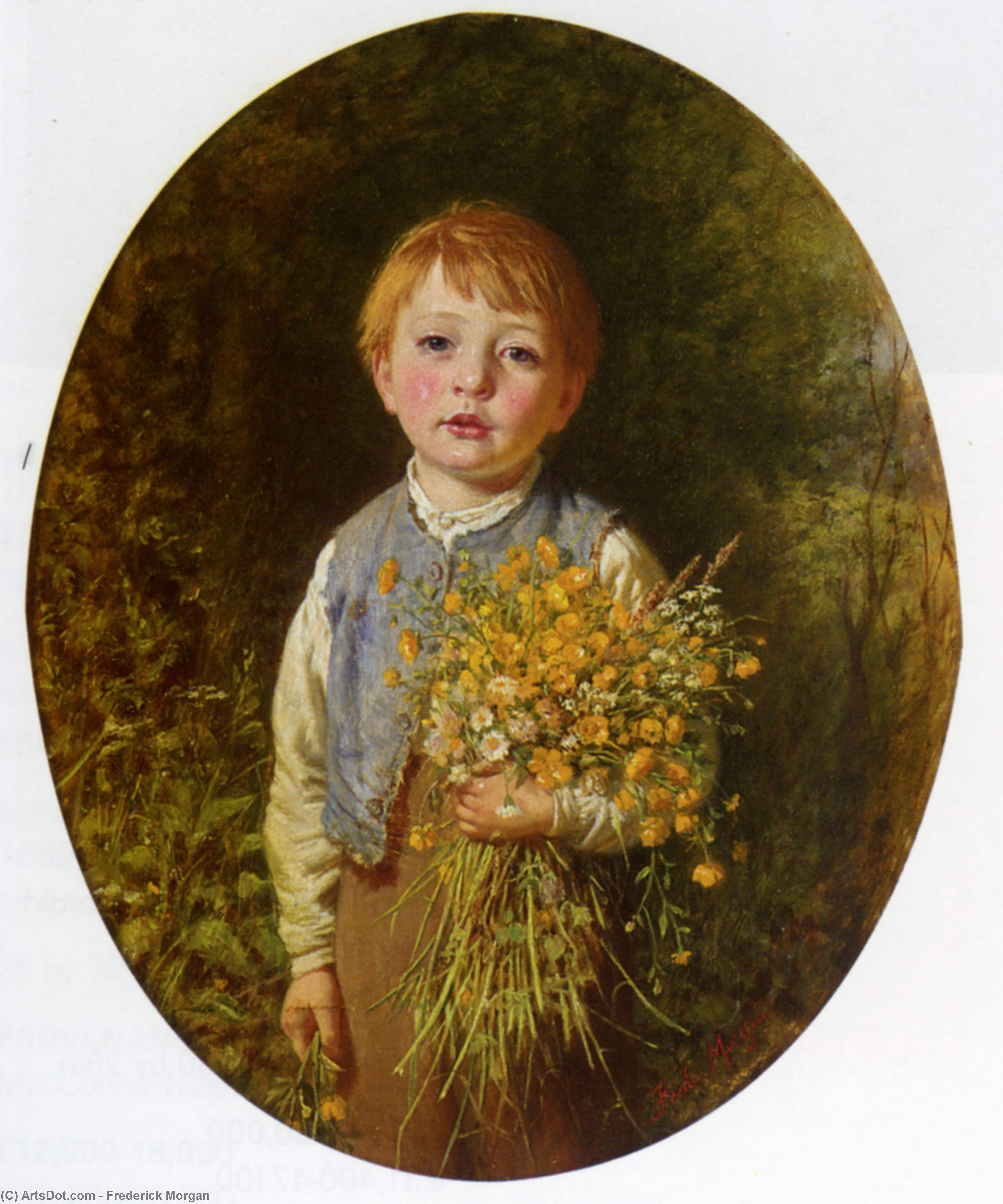 WikiOO.org - Enciclopédia das Belas Artes - Pintura, Arte por Frederick Morgan - The Flower Gatherer