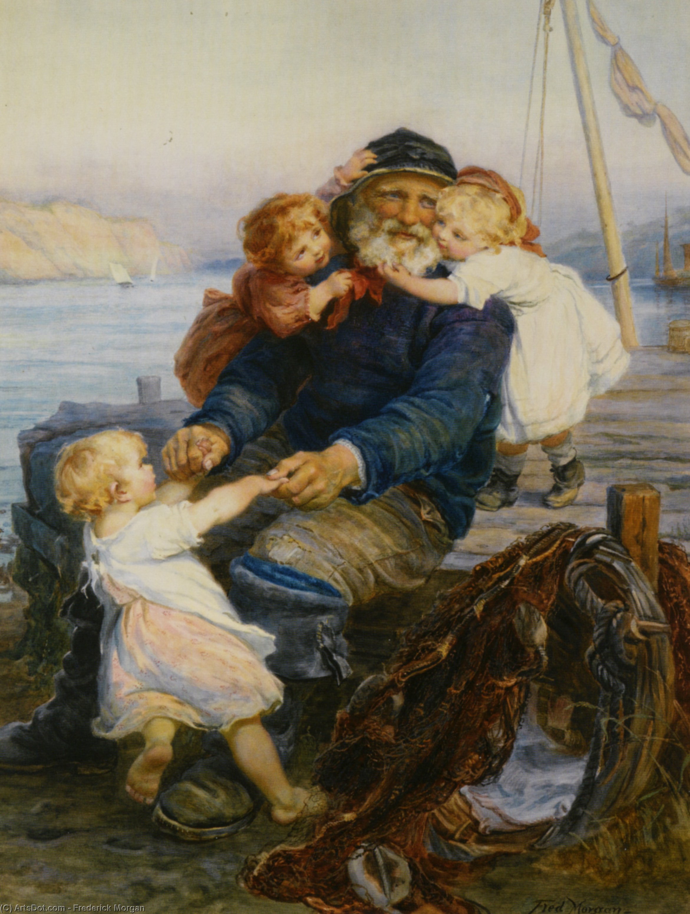 WikiOO.org - Encyclopedia of Fine Arts - Maľba, Artwork Frederick Morgan - Which One Do You Love Best