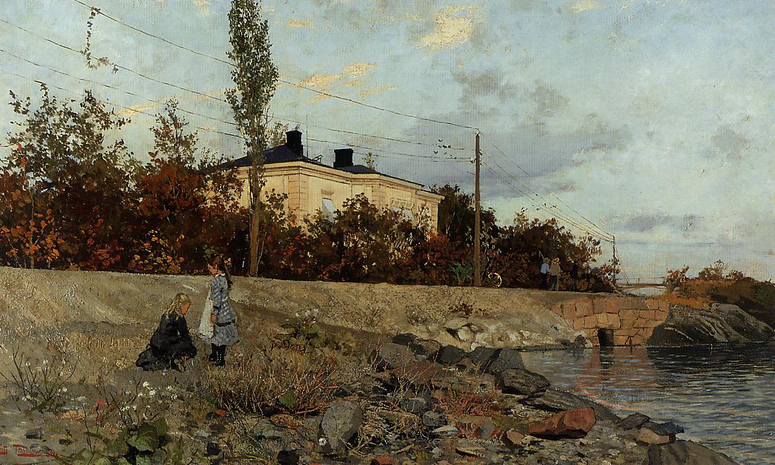 Wikioo.org - The Encyclopedia of Fine Arts - Painting, Artwork by Frits Thaulow - Evening at the Bay of Frogner