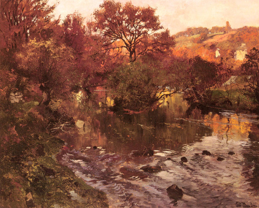 Wikioo.org - The Encyclopedia of Fine Arts - Painting, Artwork by Frits Thaulow - Golden Autumn, Brittany