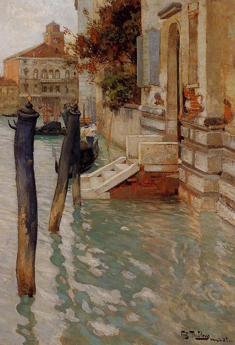 Wikioo.org - The Encyclopedia of Fine Arts - Painting, Artwork by Frits Thaulow - On the Grand Canal, Venice