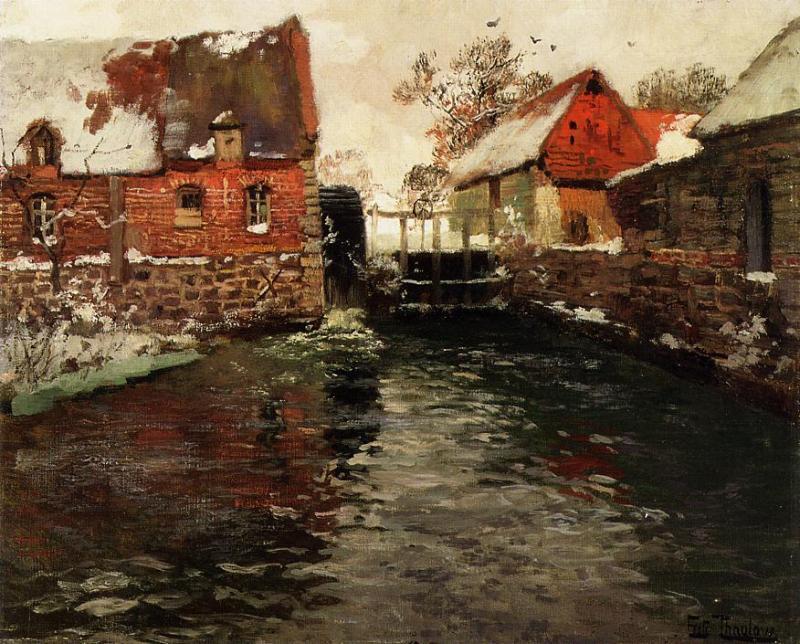 Wikioo.org - The Encyclopedia of Fine Arts - Painting, Artwork by Frits Thaulow - The Mill