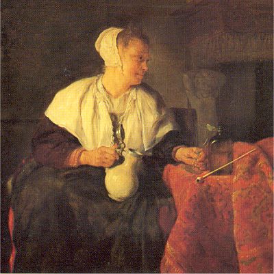 Wikioo.org - The Encyclopedia of Fine Arts - Painting, Artwork by Gabriel Metsu - The Lazy Tippler